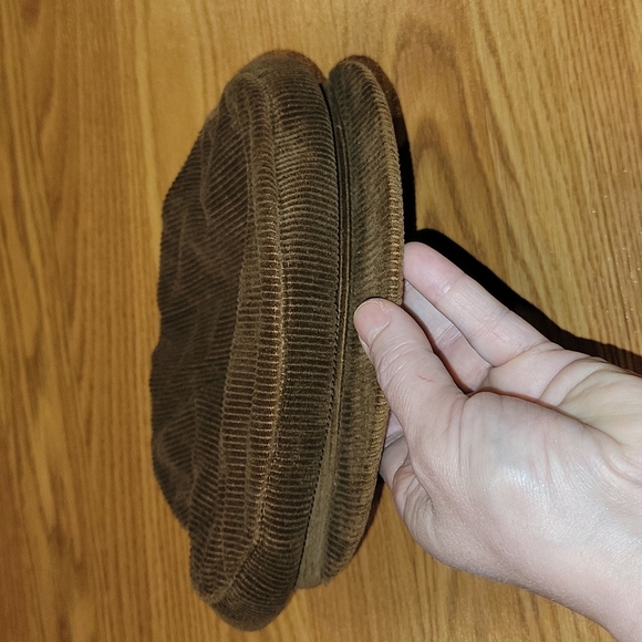 Corduroy Brown Paperboy Cap - Picture 5 of 6